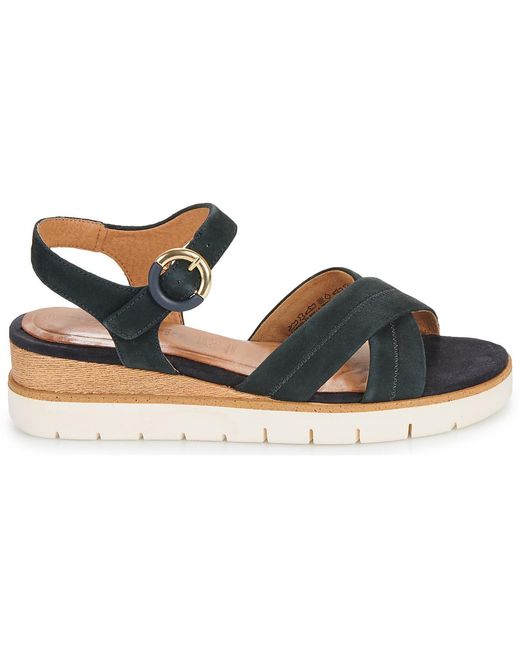Tamaris Blue Wedge Sandals 28202-805