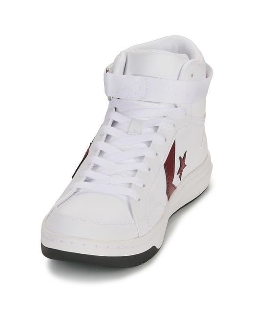 Converse Shoes high top Trainers Pro Blaze V2 Leather in White for Men Lyst UK
