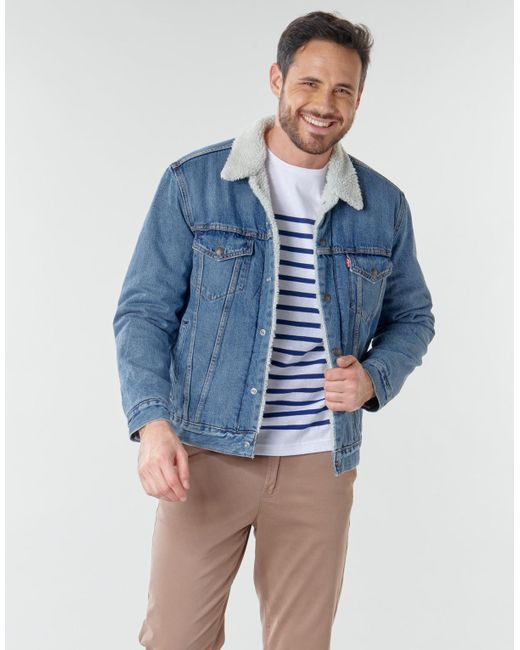 3 Sherpa Trucker Denim Jacket 