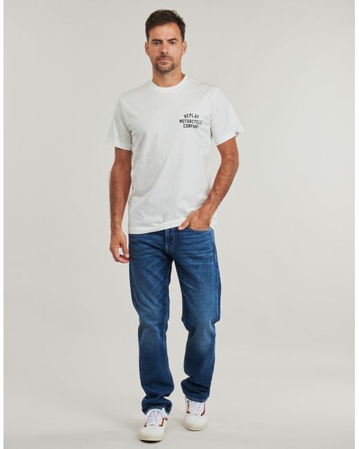 Replay White T Shirt for men