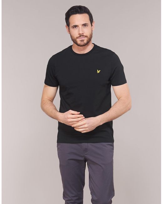 Lyle & Scott Black Taped Short Sleeve T-shirt for men