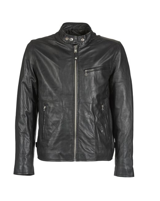 Schott Nyc Black Blodou Leather Jacket for men
