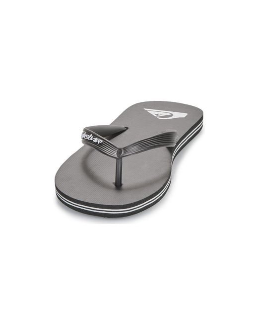 Quiksilver Gray Flip Flops / Sandals (shoes) Molokai Core for men