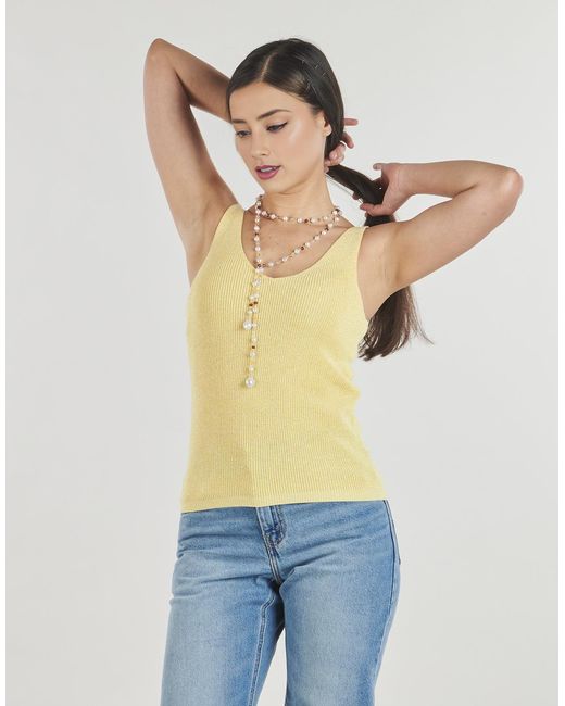 Vero Moda Yellow Tops / Sleeveless T-shirts Vmnewlexsun Shine