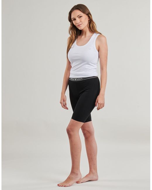 Emporio Armani Black Tights Everyday Cotton Biker