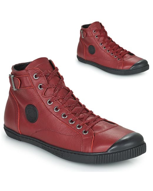 Pataugas Red Latsa Shoes (high-top Trainers)