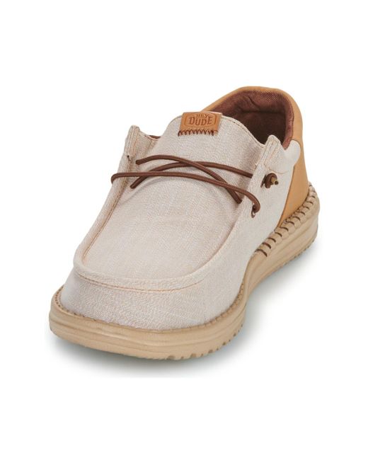 HeyDude Natural Slip-ons (shoes) Wally Funk Nylon Craft for men