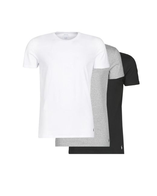 Polo Ralph Lauren White/black/andover Hthr Pack De " T Shirt for men