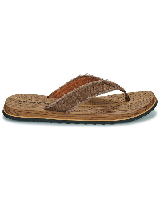 Skechers Brown Flip Flops / Sandals (shoes) Tantric - Fritz for men