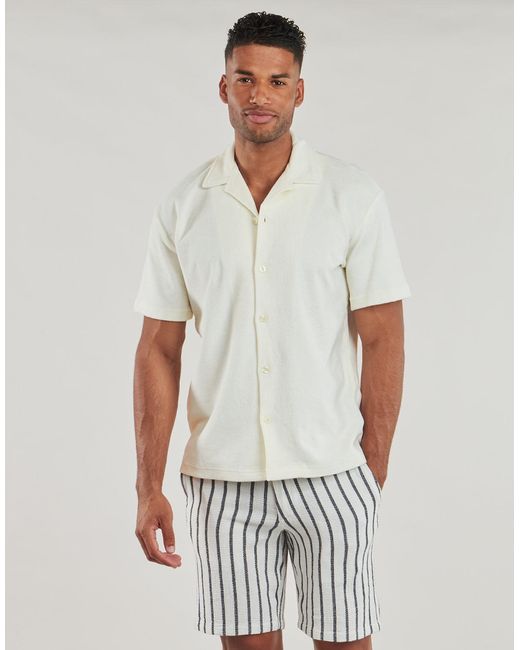 SELECTED White Short Sleeved Shirt Slhrelaxtalon for men