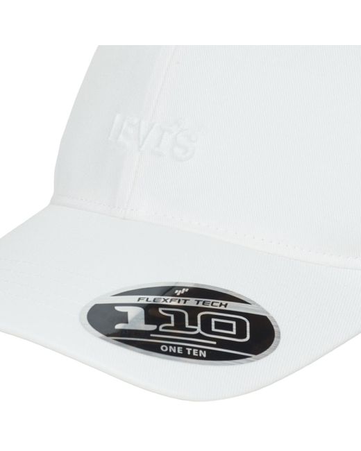 Levi's White Cap Headline Logo Flexfit Cap