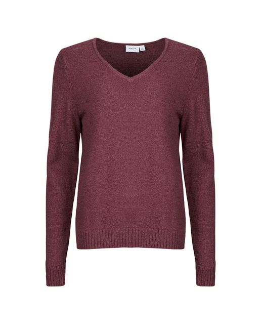 Vila Purple Sweater Viril V-neck L/s