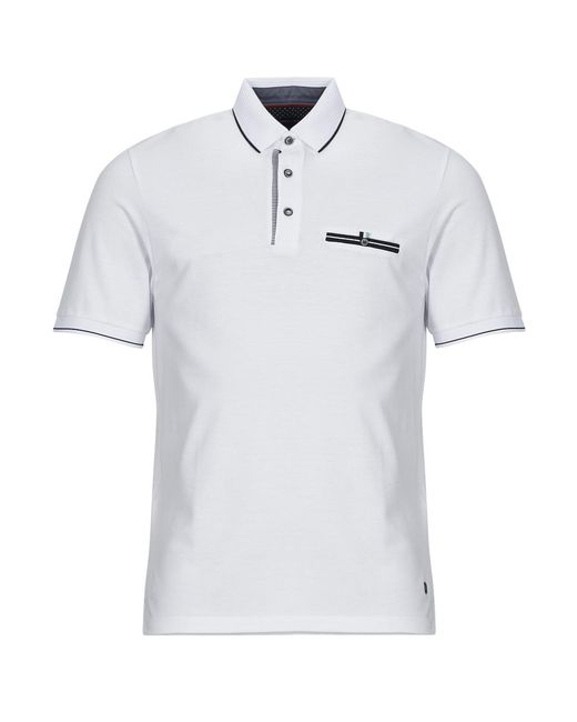 Jack & Jones White Polo Shirt Jprblumilliard for men