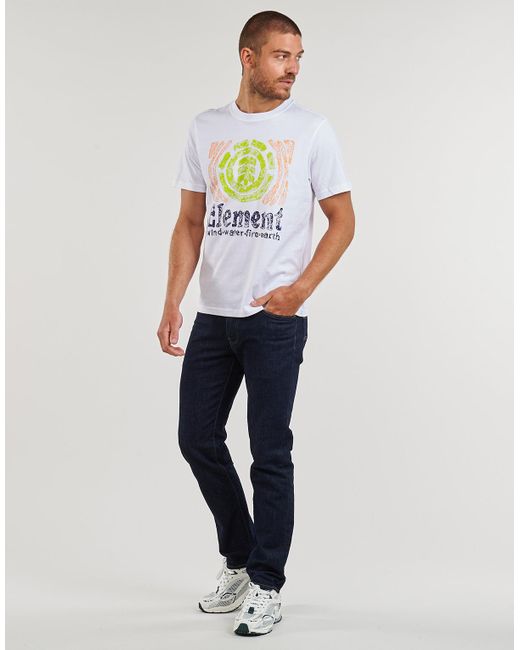 Element White T Shirt Volley Ss for men