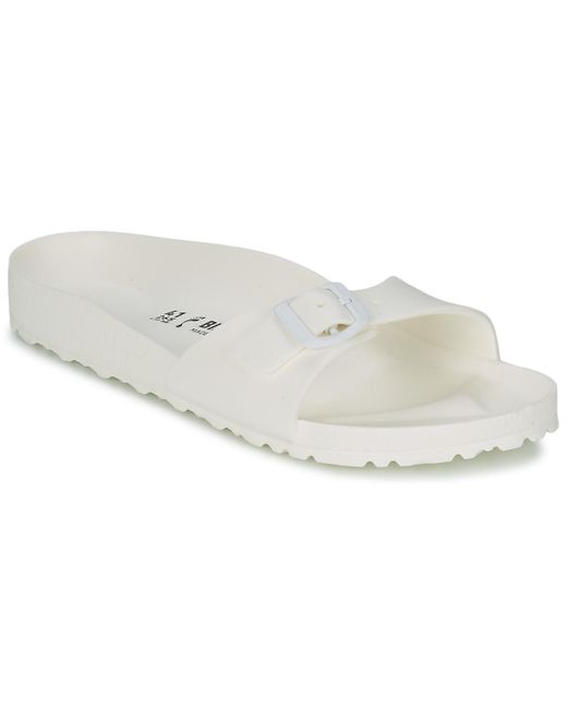 Birkenstock White Madrid Eva Mules , Fabric