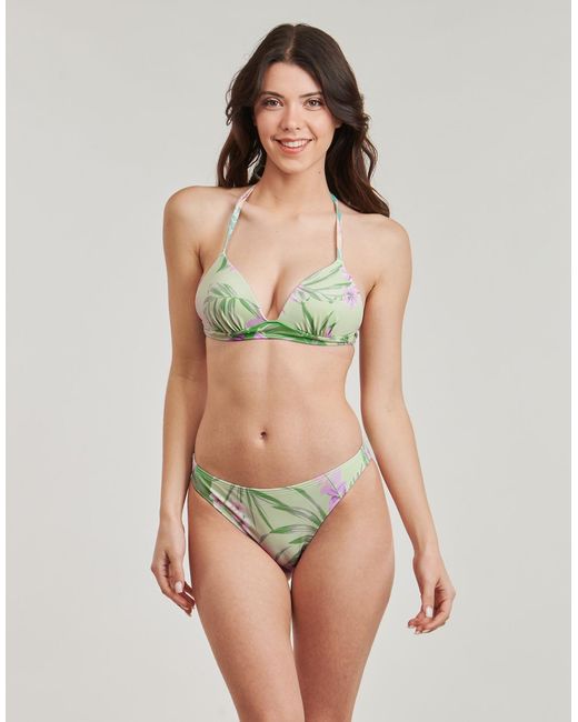Roxy Green Bikinis Into The Sun Mold Tri Mod Set