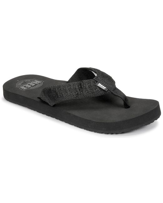 Reef Black Smoothy Flip Flops / Sandals (shoes) for men
