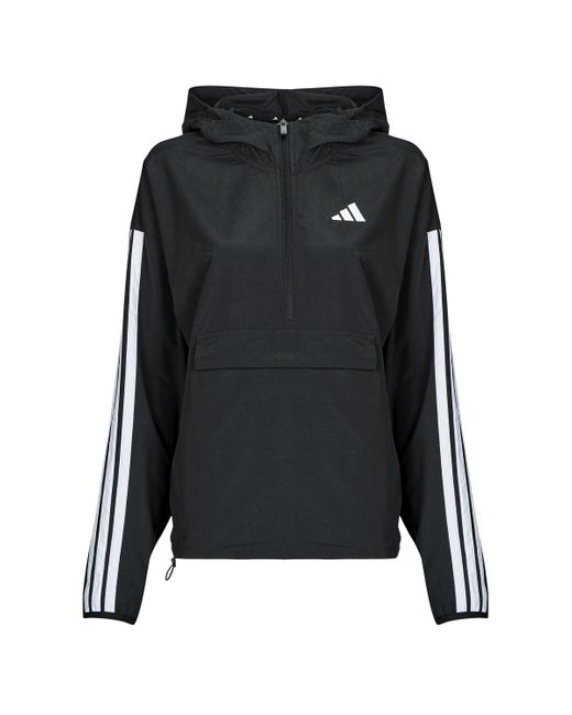Adidas Black Windbreakers Essentials 3-stripes Lifestyle Woven Windbreaker