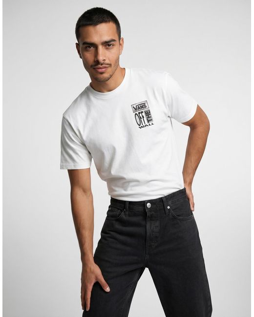 Vans White T Shirt Cut And Paste Ss Tee for men