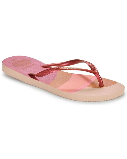 Havaianas Pink Flip Flops / Sandals (shoes) Slim Palette Glow