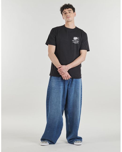 Vans Black T Shirt Stacked Hi Ss Tee for men