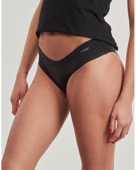 Sloggi Black Knickers/panties Zero Microfibre 2.0 Hipster Pack De 2