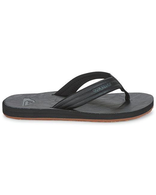 Quiksilver Black Carver Nubuck M Sndl Sbkm Flip Flops / Sandals (shoes) for men