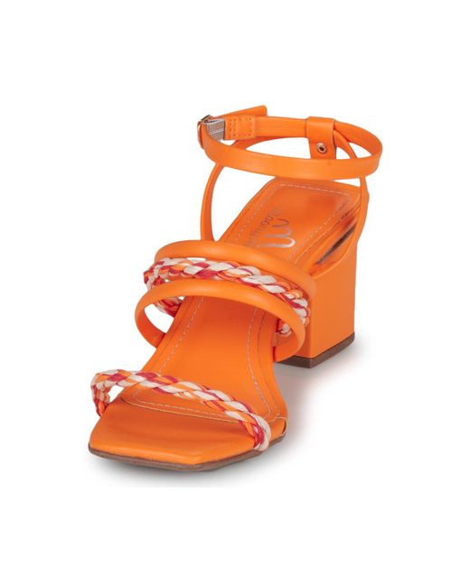 Moony Mood Orange Heeled Sandals Wyona