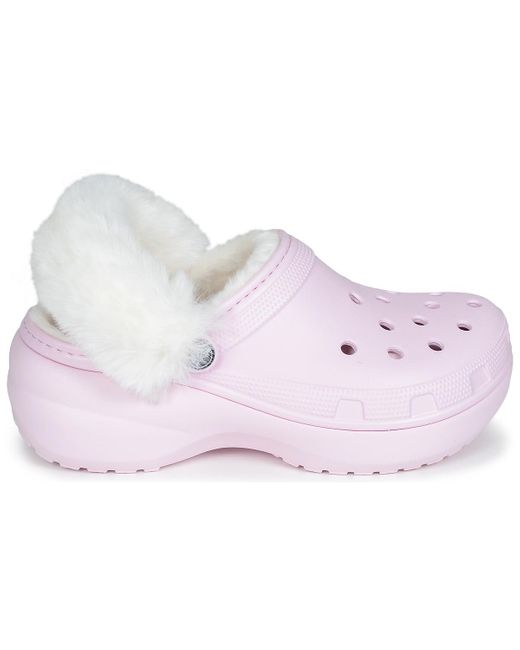CROCSTM Pink Clogs (shoes) Classic Platform Lined Clog W