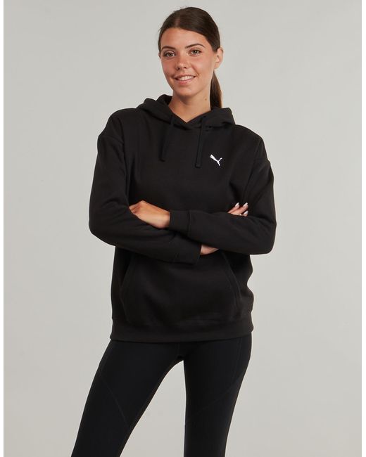 PUMA Black Hoodies Ess Relaxed Hoodie Fl