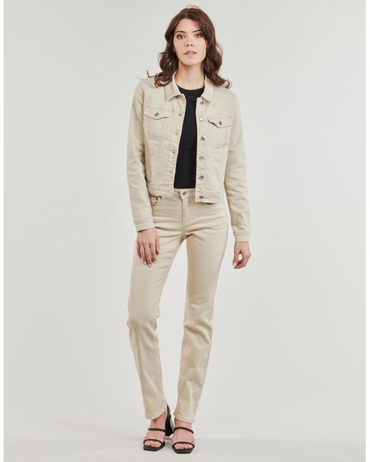 Vero Moda Natural Straight Trousers Vmwild