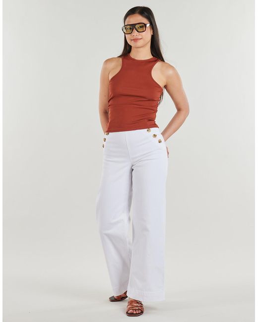 ONLY White Flare / Wide Jeans Onlmadison Hw Button Wide