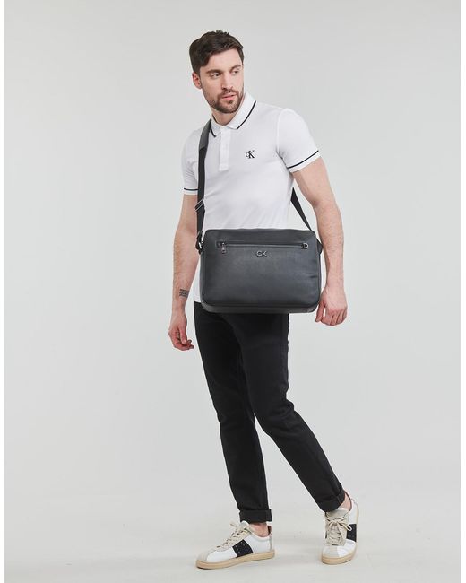 Calvin Klein White Tipping Slim Polo Polo Shirt for men