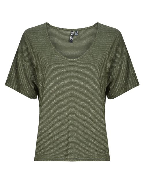Pieces Green T Shirt Pcbillo Oversized Tee