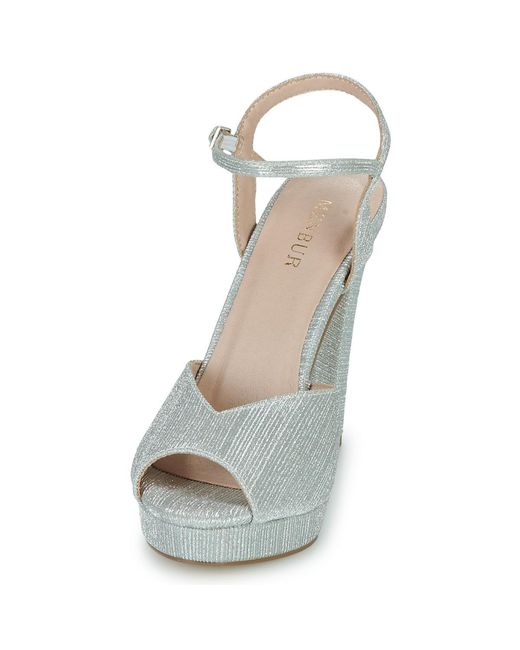 Menbur Metallic Heeled Sandals 24160