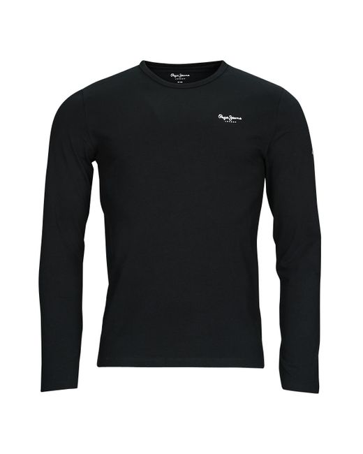 Pepe Jeans Black Original Basic 2 Long Long Sleeve T-shirt for men