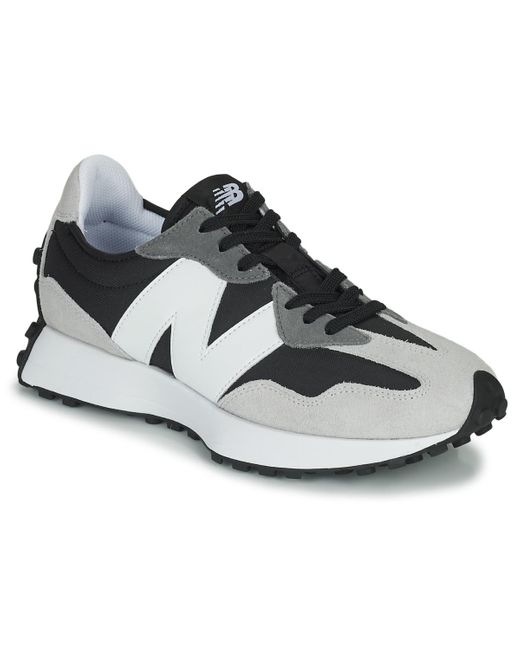 327 leather and mesh trainers