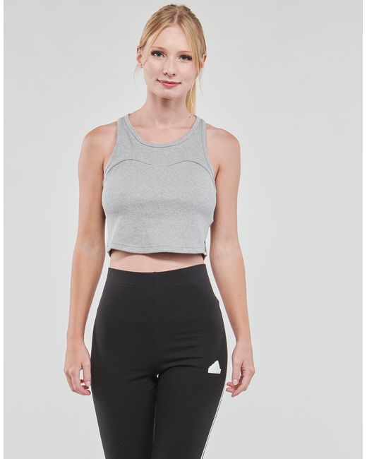 Adidas Gray Tops / Sleeveless T-shirts Lng Rib Tank