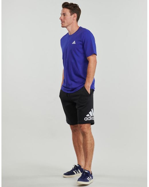 Adidas Purple T Shirt Essentials Single Jersey Embroidered Small Logo T-shirt for men