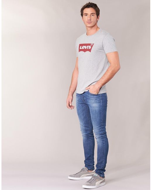 Levi's Gray Levis Graphic Set-in T Shirt for men
