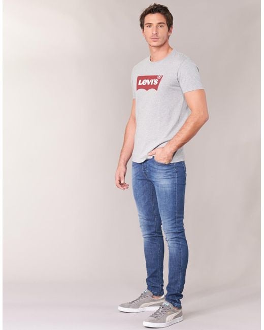 Levi's Gray Levis Graphic Set-in T Shirt for men