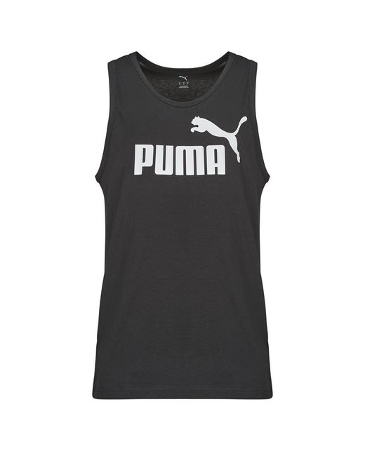 PUMA Black Tops / Sleeveless T-shirts Ess No. 1 Logo Tank for men
