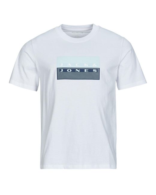Jack & Jones Blue T Shirt Jcofusion Dots Print for men