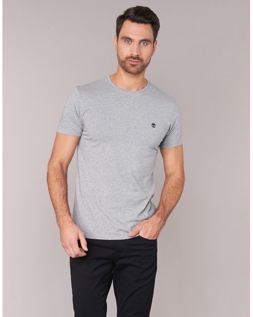 Timberland Gray Dunstan River Slim Short Sleeve T-shirt for men