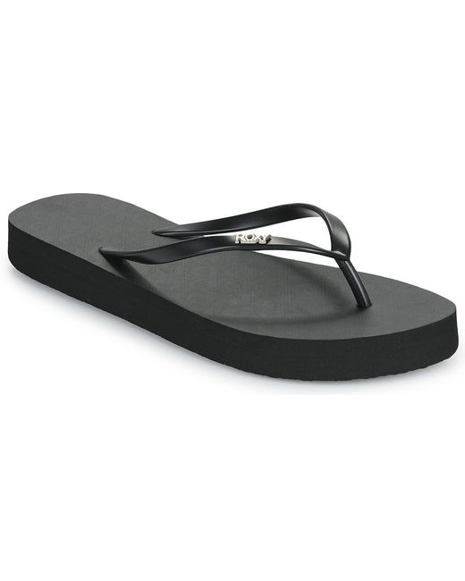 Roxy Black Flip Flops / Sandals (shoes) Viva Higher