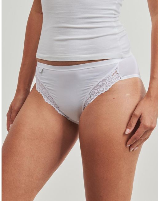 Sloggi White Knickers/panties Romance Tai Pack De 4