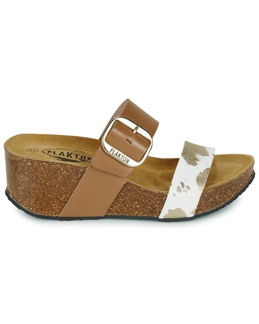 Plakton Brown Mules / Casual Shoes So Rock