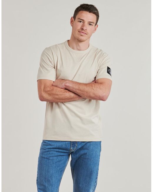 Calvin Klein White T Shirt Badge Regular Tee for men
