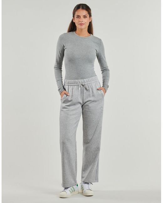 Adidas Gray Tracksuit Bottoms Holiday 3-stripes Fleece Open-hem Joggers