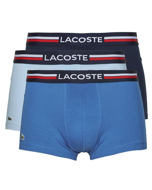 Lacoste Blue Boxer Shorts 5h3386 X3 for men